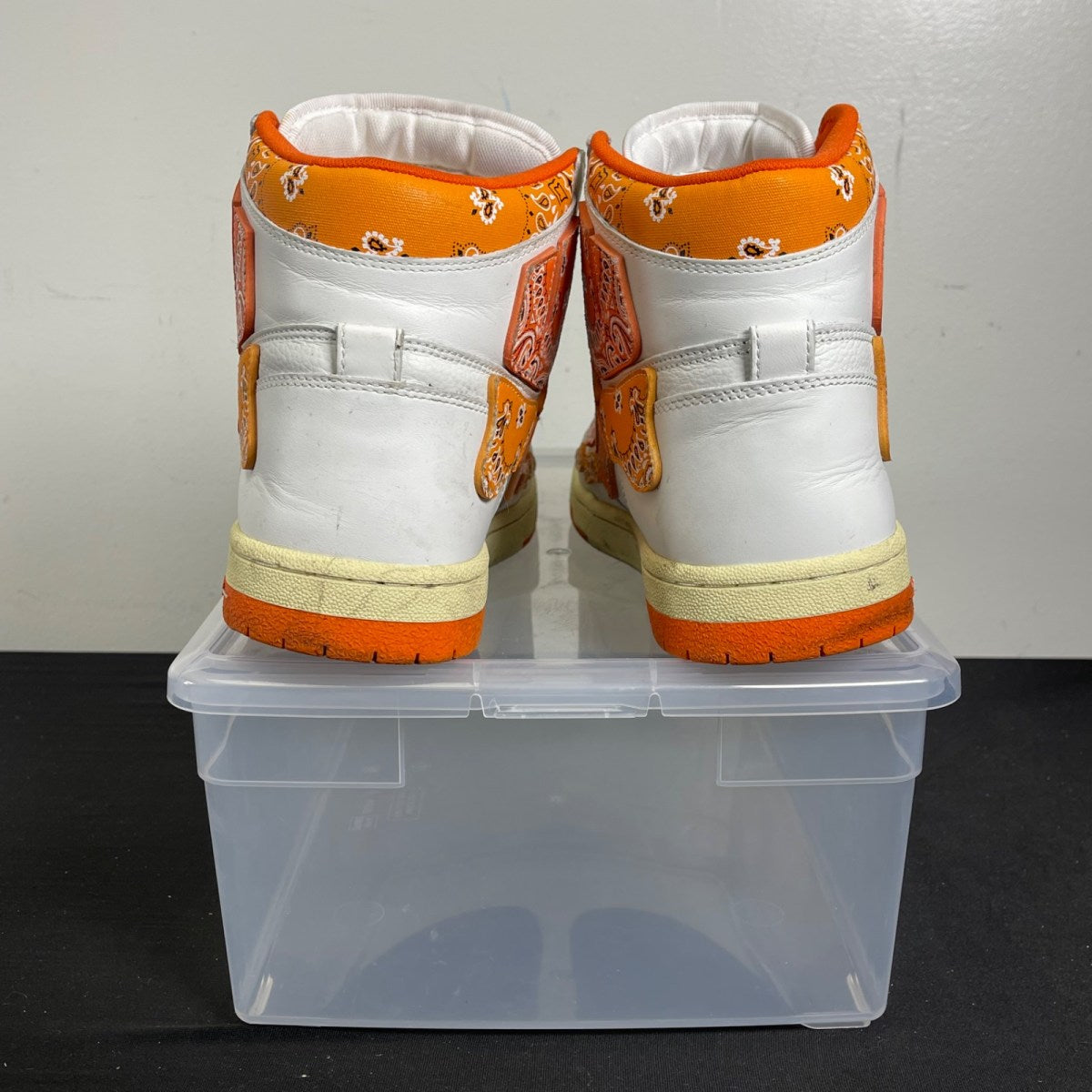 AMIRI Skel Top Hi Bandana White Orange 45 (Moderately Worn Pre-Owned)AMIRIWhite/Orange - Image 4