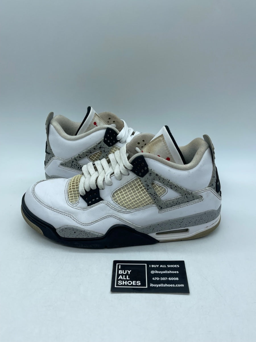 Jordan 4 Retro White Cement (2016) 8.5 (Moderately Worn Pre-Owned) - Image 1