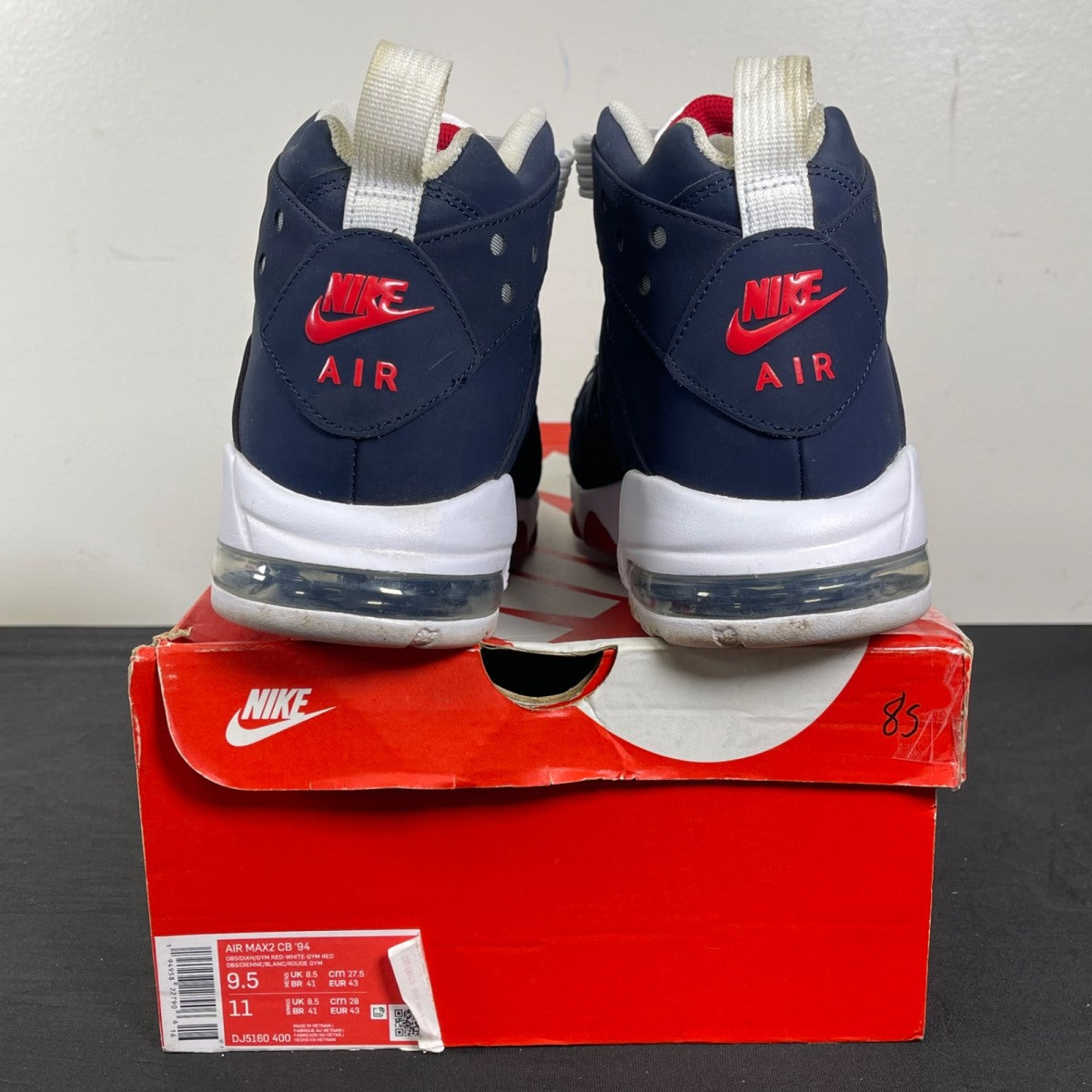 Nike Air Max CB '94 USA (2021) 9.5 (Moderately Worn Pre-Owned)NikeObsidian/Gym Red-White - Image 4