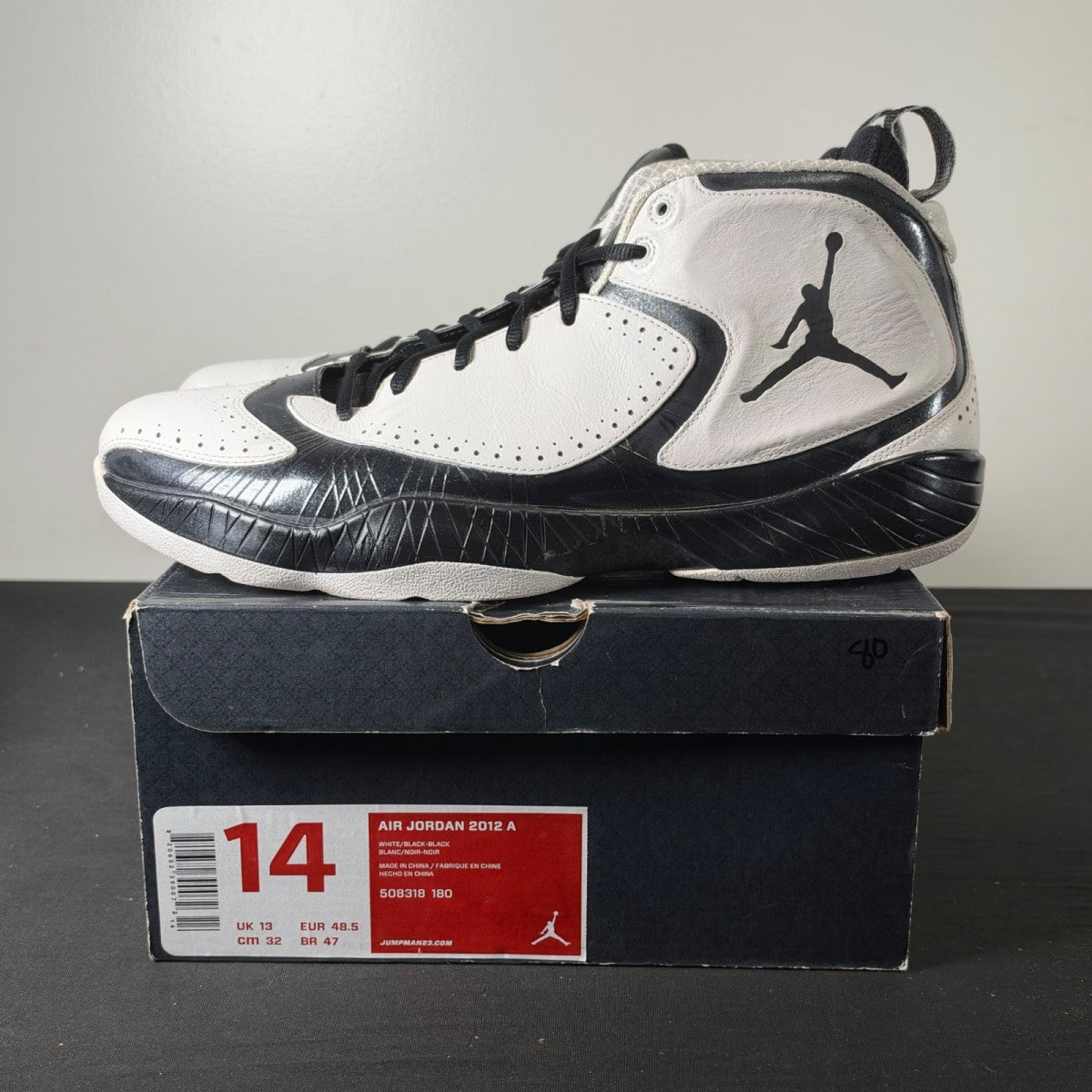 Jordan 2012 White Black (Size 14) - Image 3
