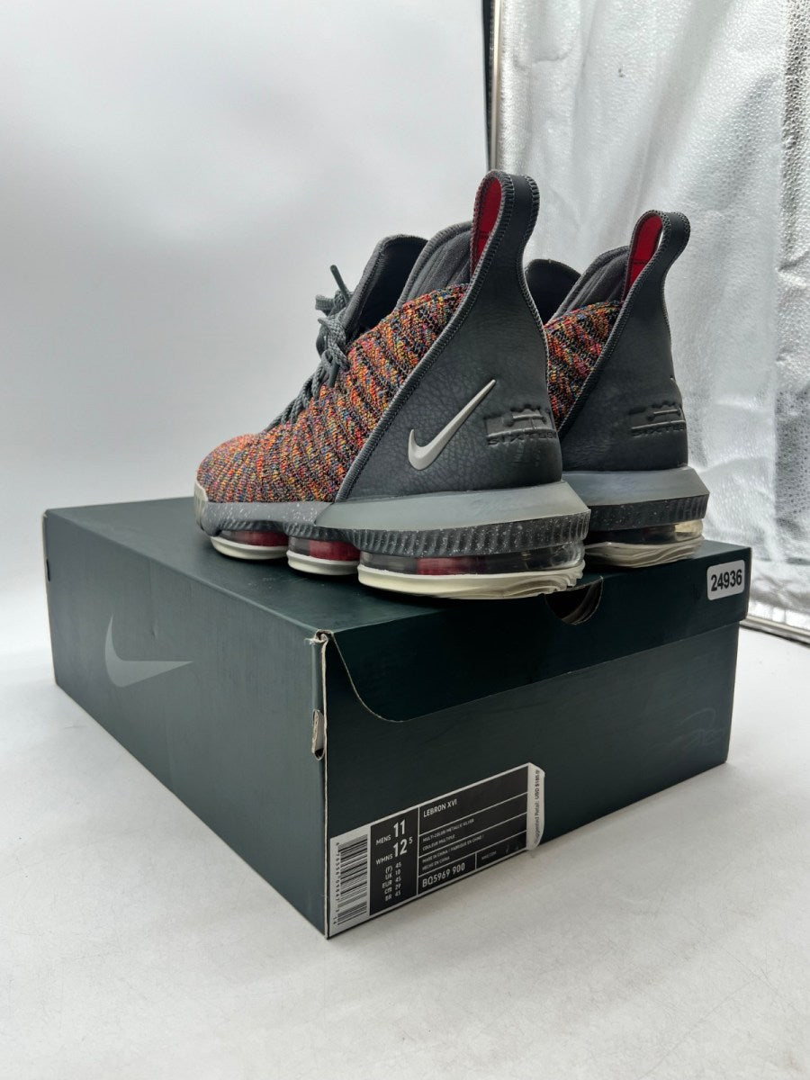 Nike LeBron 16 Multi-Color 11 (Lightly Worn Pre-Owned)NikeMulti-Color/Metallic Silver-Cool Grey - Image 6