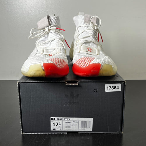 adidas Crazy BYW LVL X Daniel Arsham 12.5 (Lightly Worn Pre-Owned)adidasCloud White/Collegiate Navy/Bright Red - Image 2