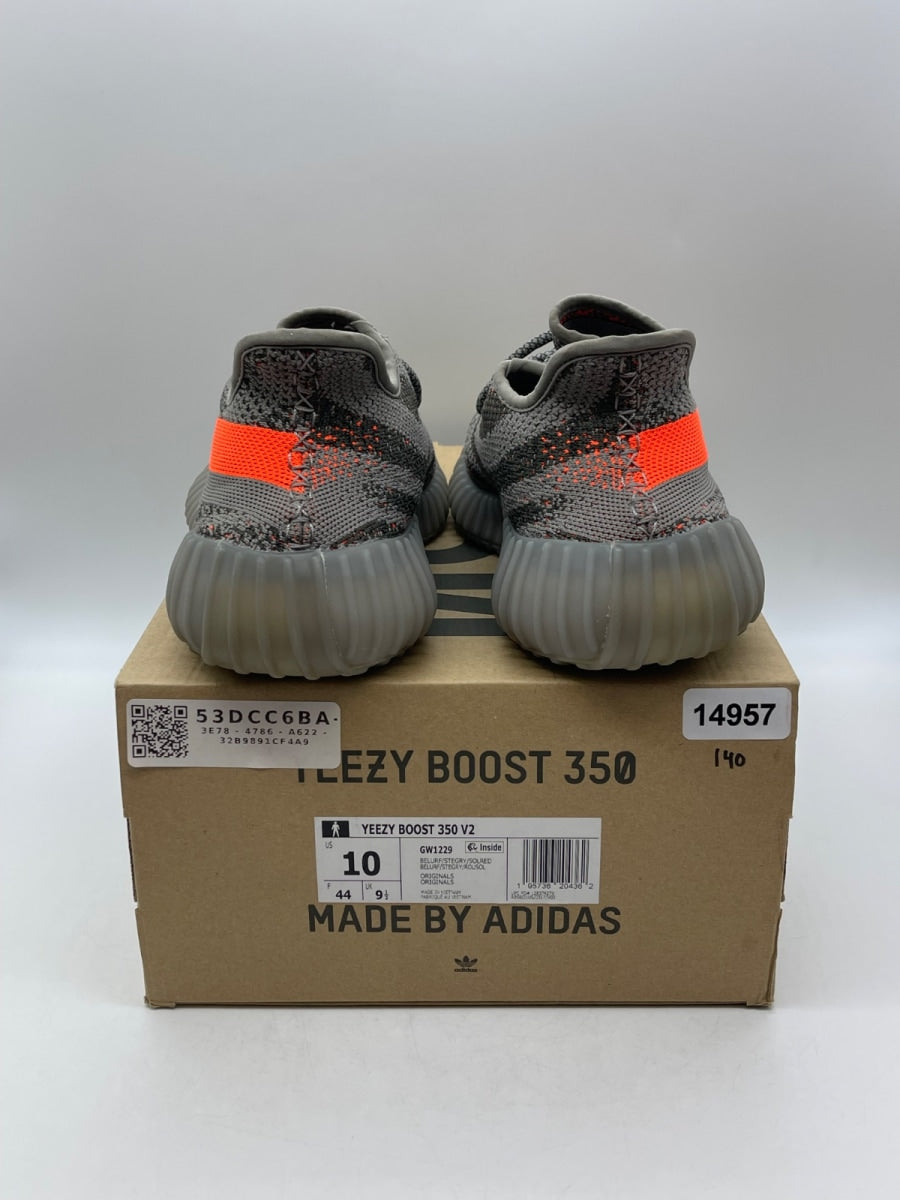 adidas Yeezy Boost 350 V2 Beluga Reflective 10 (Moderately Worn Pre-Owned)adidasReflective/Steeple Grey/Solar Red - Image 3