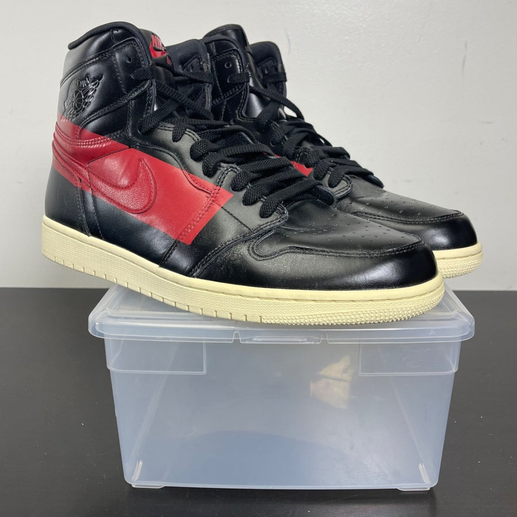 Jordan 1 Retro High OG Defiant Couture 14 (New Pre-Owned)JordanBlack/Gym Red-Muslin - Image 1