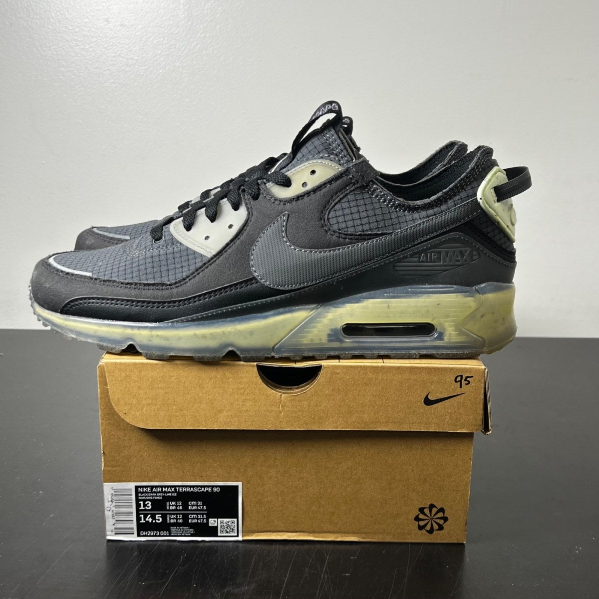 Nike Air Max 90 Terrascape Black Lime Ice 13 (Lightly Worn Pre-Owned)NikeBlack/Lime Ice/Anthracite/Dark Grey - Image 3