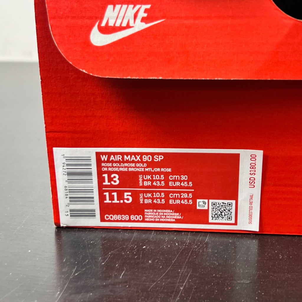 Nike Air Max 90 Metallic Rose Gold (2020) (Women's) (Size 13W) - Image 5