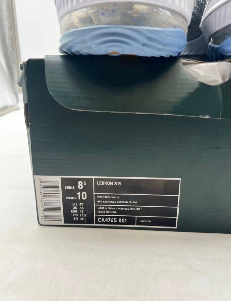 Nike LeBron 16 MPLS Lakers 8.5 (Lightly Worn Pre-Owned)NikeWolf Grey/White-University Blue - Image 4