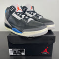 Jordan 3 Retro OG Rare Air 10 (Moderately Worn Pre-Owned)JordanBlack/Chile Red/Neutral Grey/Military Blue/Coconut Milk - Image 1