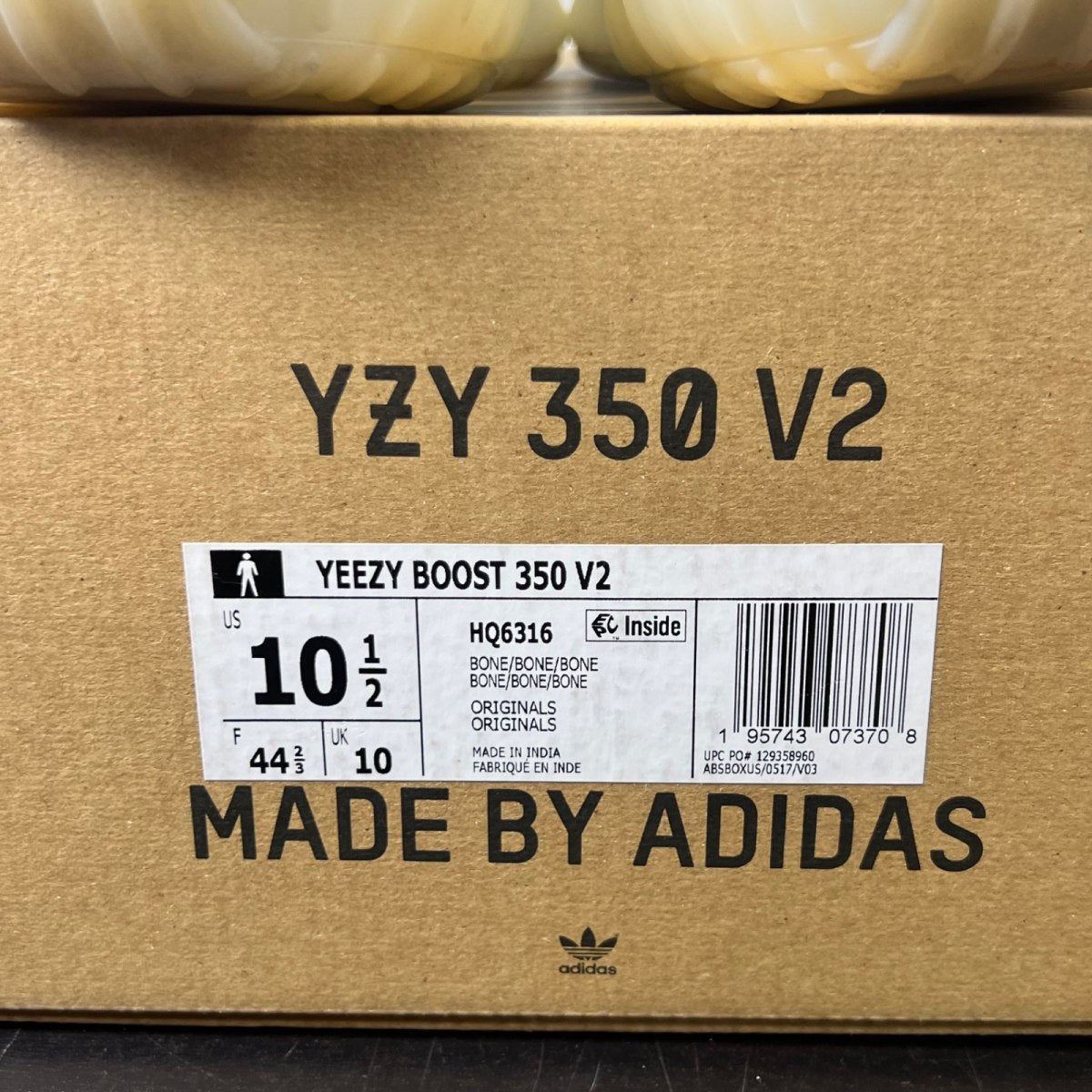 adidas Yeezy Boost 350 V2 Bone 10.5 (Lightly Worn Pre-Owned)adidasBone/Bone/Bone - Image 5