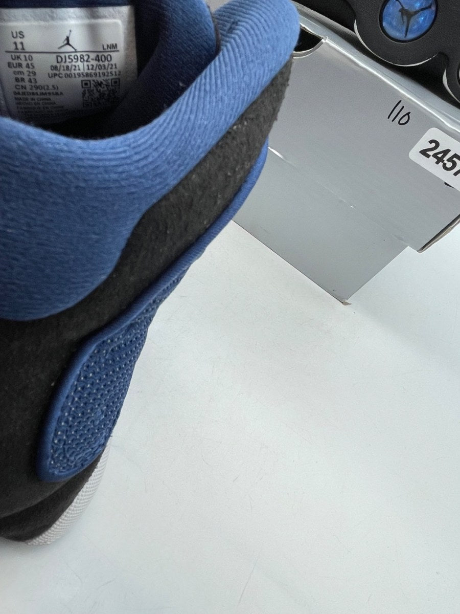 Jordan 13 Retro Brave Blue 11 (Moderately Worn Pre-Owned)JordanNavy/Black/White/University Blue - Image 8