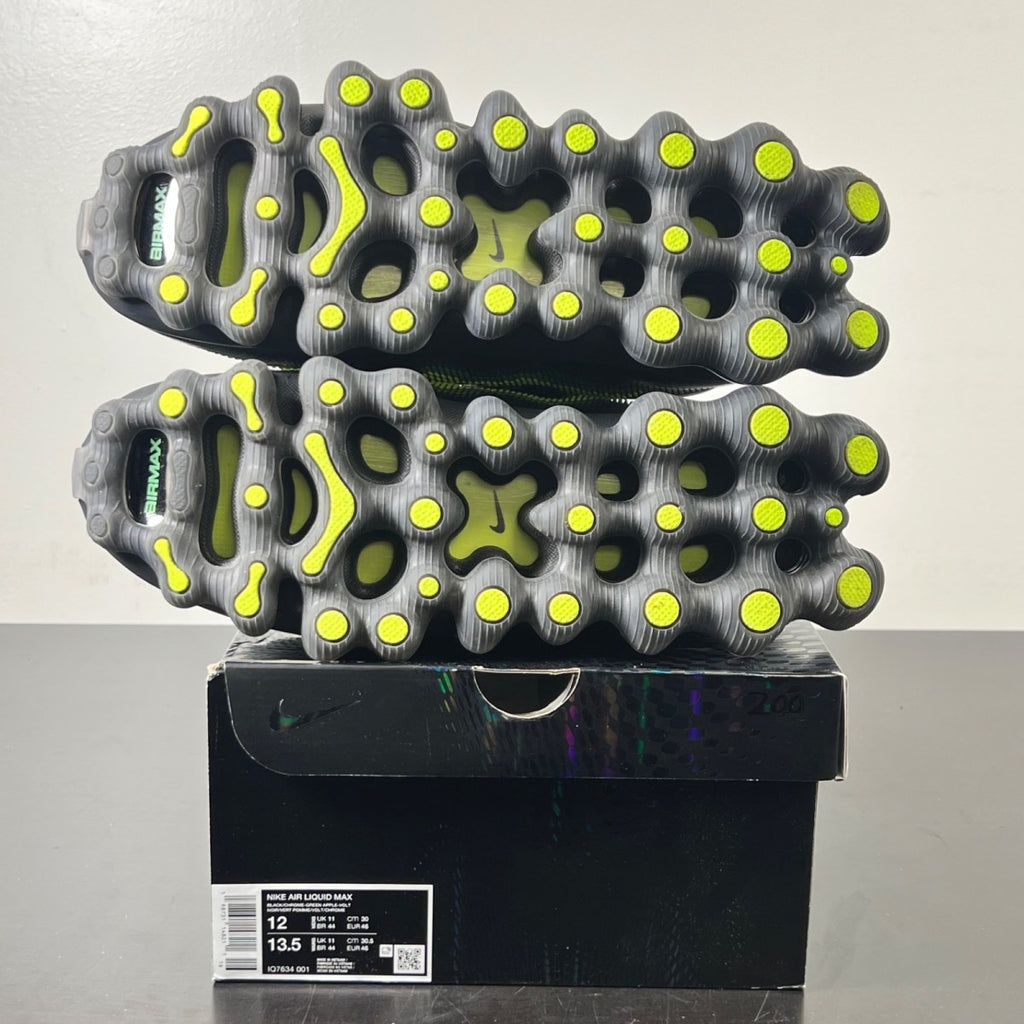 Nike Air Liquid Max Black Green Apple 12 (Lightly Worn Pre-Owned)NikeBlack/Chrome/Green Apple/Volt/Radiant Green/Clear - Image 6