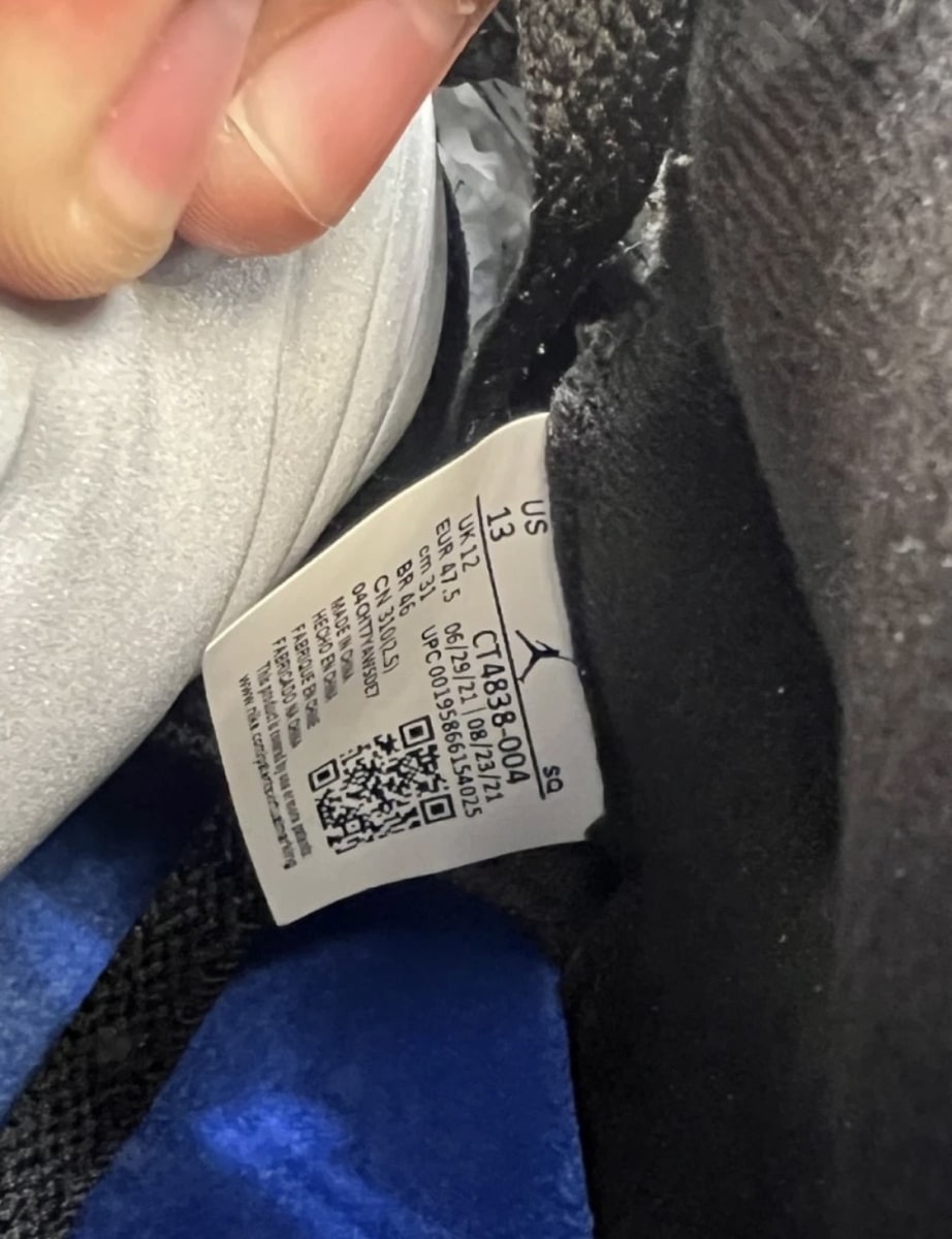 Jordan 5 Retro Racer Blue 13 (Moderately Worn Pre-Owned)JordanBlack/Racer Blue-Reflective Silver - Image 6