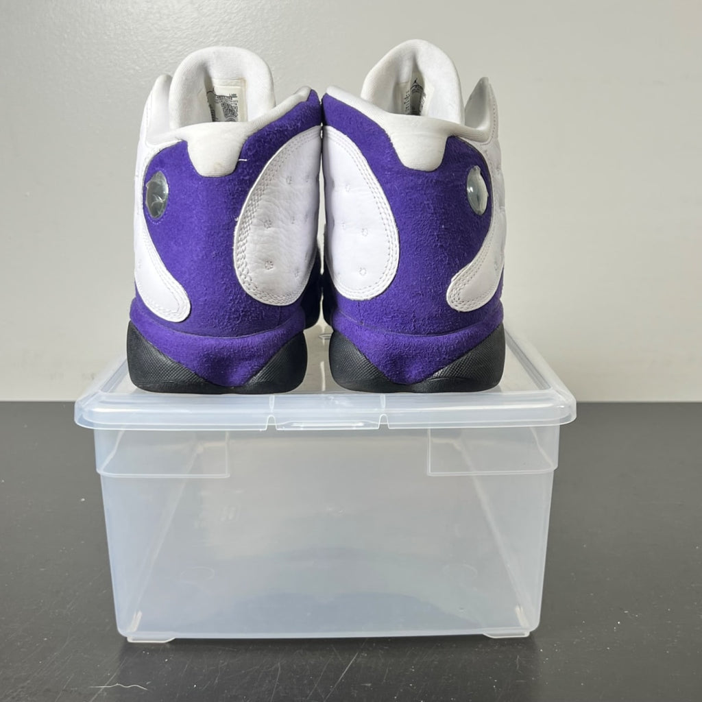Jordan 13 Retro Lakers 11 (Lightly Worn Pre-Owned)JordanWhite/Black-Court Purple-University Gold - Image 6