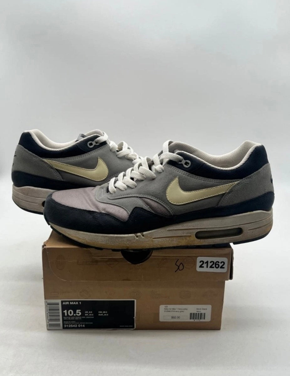 Nike Air Max 1 'Dark Grey Obsidian' 10.5 (Heavily Worn Pre-Owned)Nike - Image 1