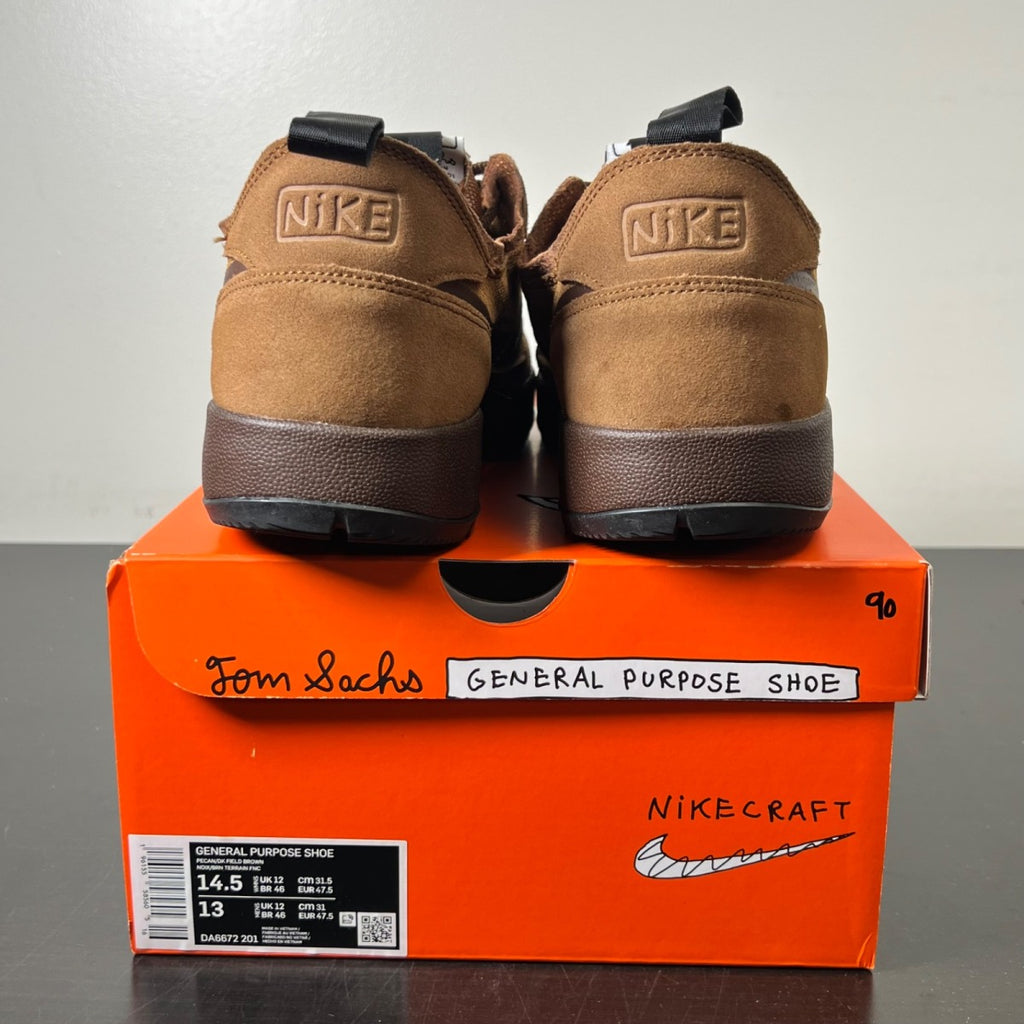 NikeCraft General Purpose Shoe Tom Sachs Field Brown 14.5W / 13M (Lightly Worn Pre-Owned)NikeCraftPecan/Dark Field Brown-Dark Field Brown - Image 4