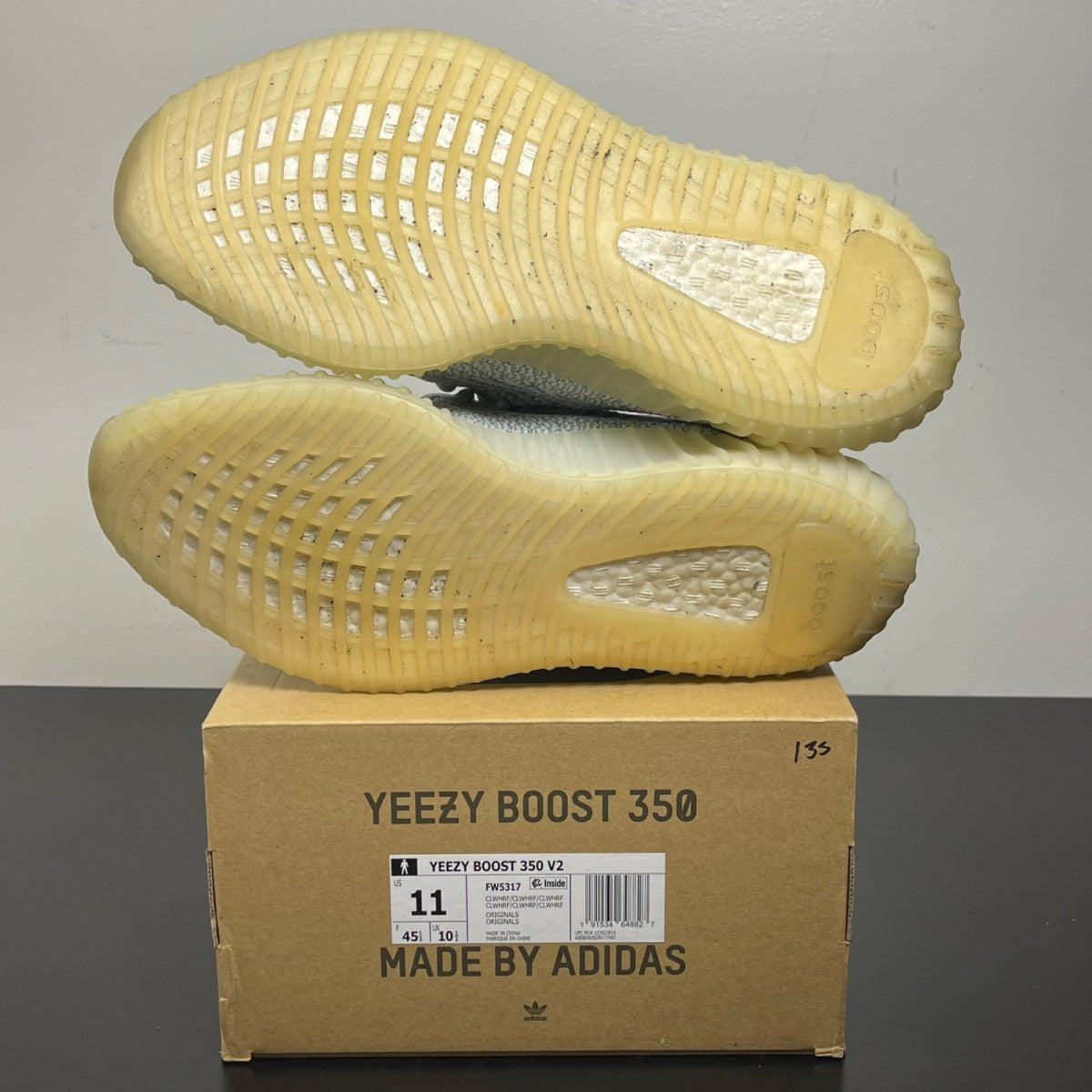 adidas Yeezy Boost 350 V2 Cloud White (Reflective) 11 (Moderately Worn Pre-Owned)adidasCloud White/Cloud White/Cloud White - Image 5