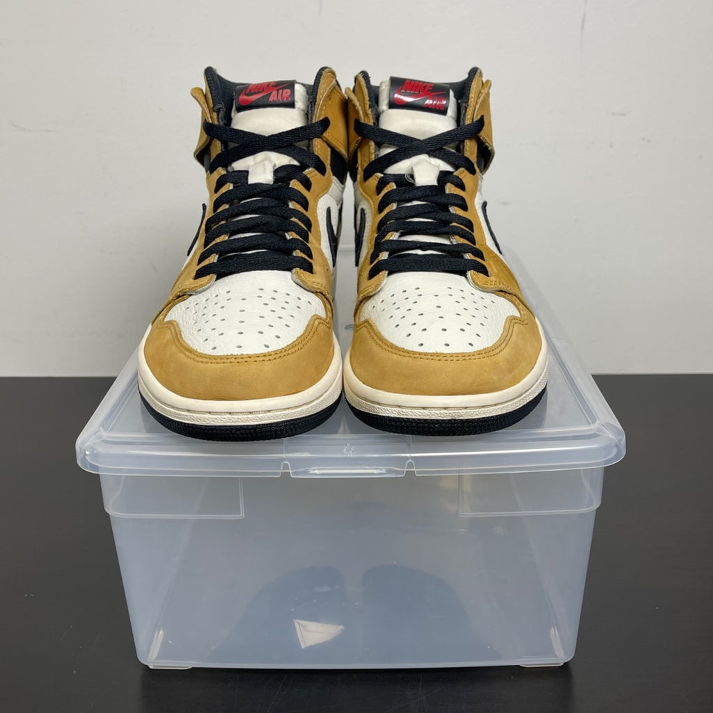Jordan 1 Retro High Rookie of the Year 9 (Moderately Worn Pre-Owned)JordanGolden Harvest/Black-Sail - Image 2