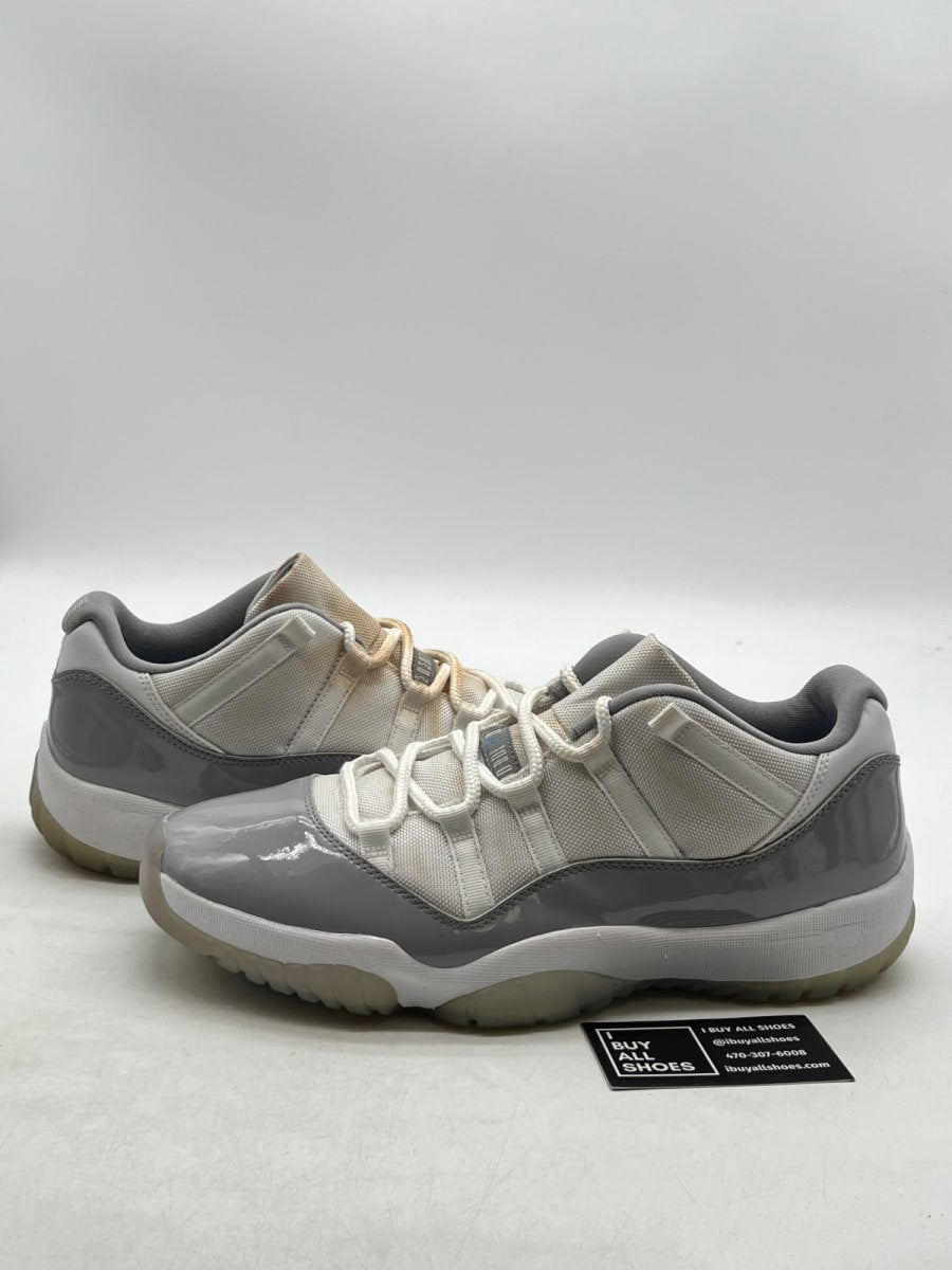 Jordan 11 Retro Low Cement Grey 12 (Heavily Worn Pre-Owned) - Image 1