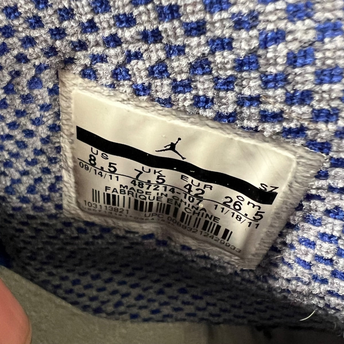 Jordan 10 Retro Old Royal 8.5 (Moderately Worn Pre-Owned)JordanWhite/Old Royal-Stealth - Image 6