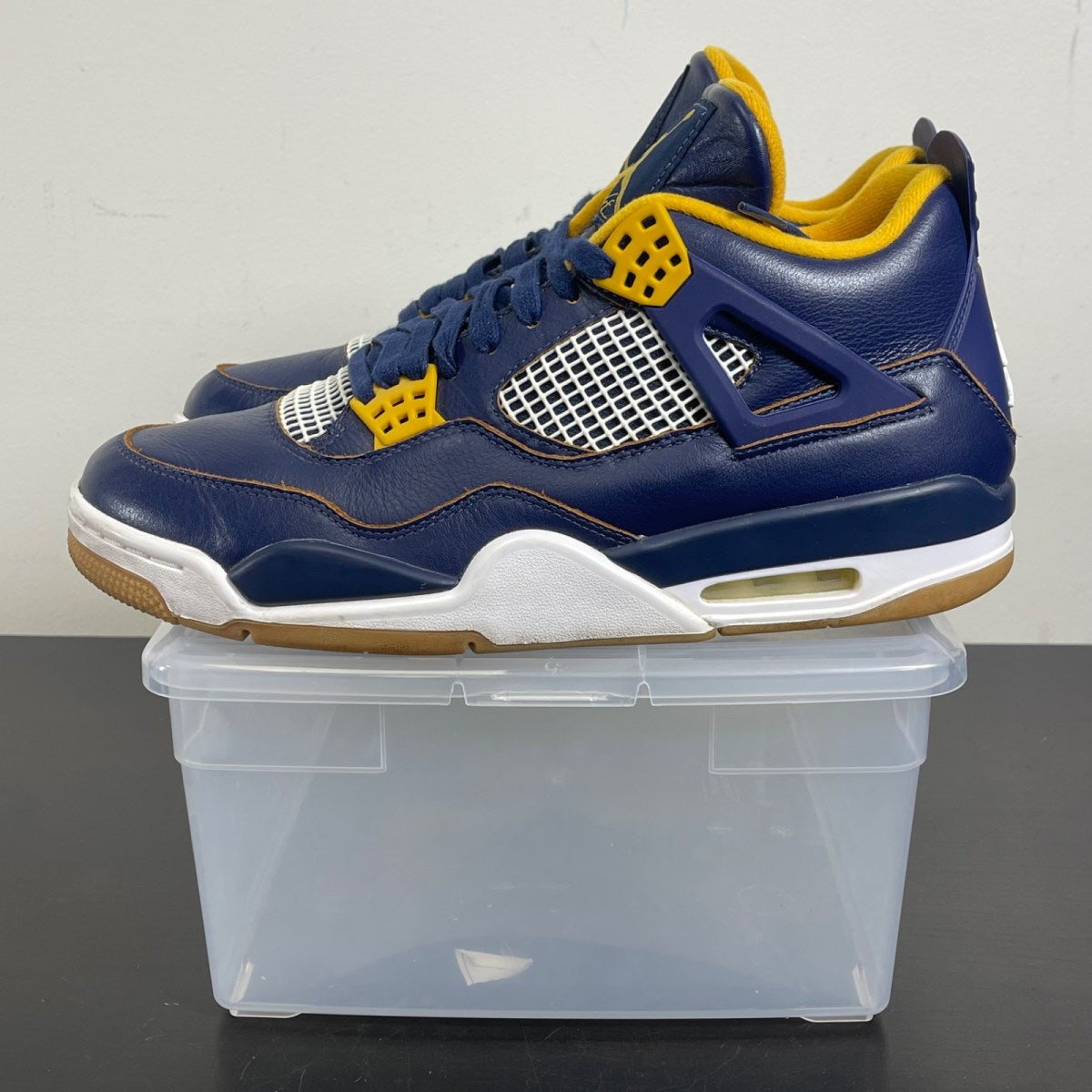 Jordan 4 Retro Dunk From Above 11 (Moderately Worn Pre-Owned)JordanMidnight Navy/Metallic Gold-Gold Leaf-White - Image 3