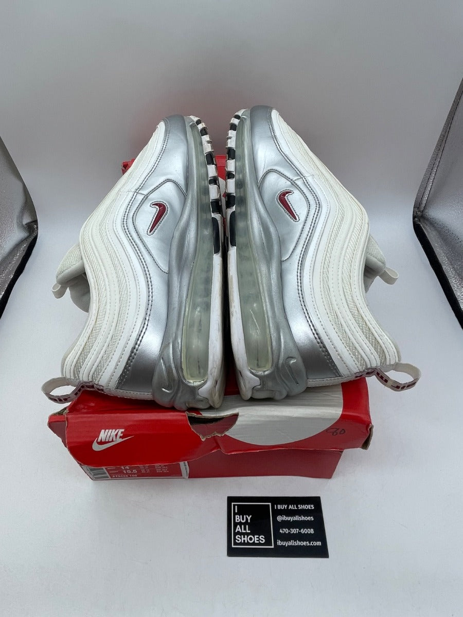 Nike Air Max 97 Silver White 14 (Moderately Worn Pre-Owned) - Image 6