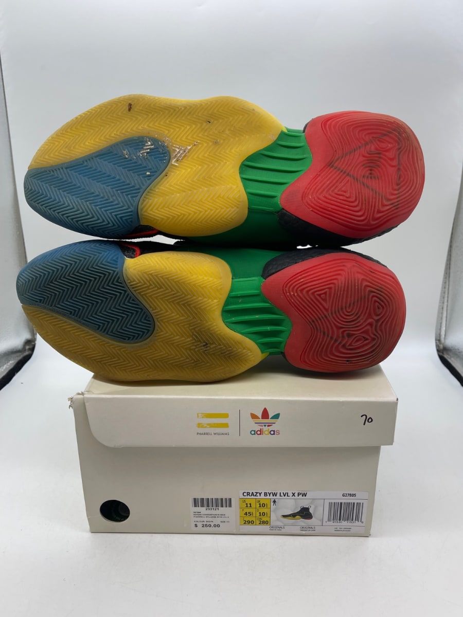 adidas Crazy BYW X Pharrell Gratitude and Empathy 11 (Moderately Worn Pre-Owned)adidasBlack/Multi-Color - Image 7