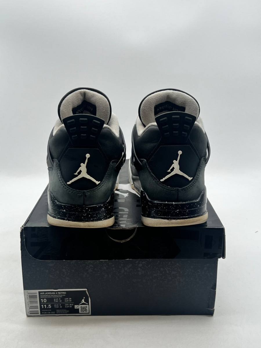Jordan 4 Retro Fear (2024) 10 (Heavily Worn Pre-Owned)JordanBlack/White/Anthracite/Black/Pure Platinum - Image 3