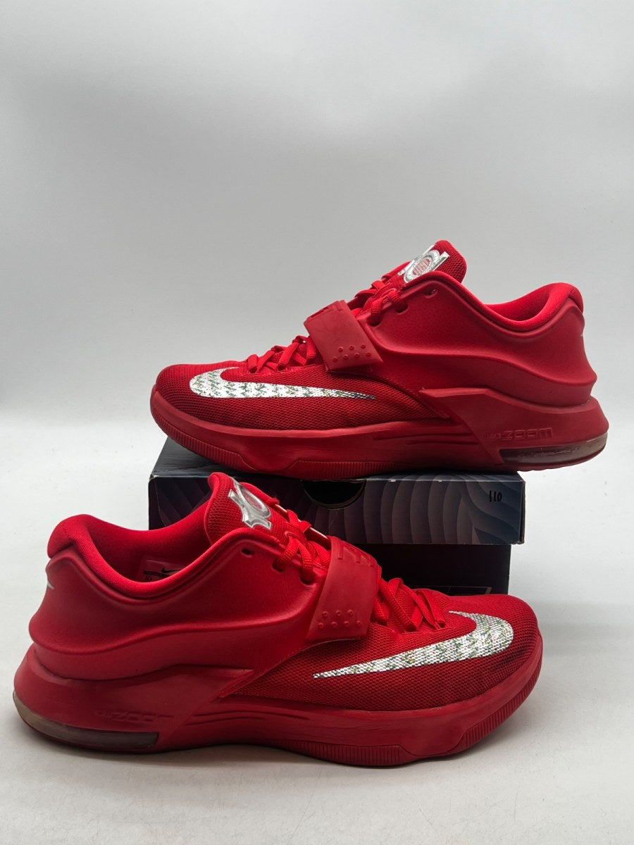Nike KD 7 Global Game 10.5 (Moderately Worn Pre-Owned)NikeAction Red/Metallic Silver - Image 1