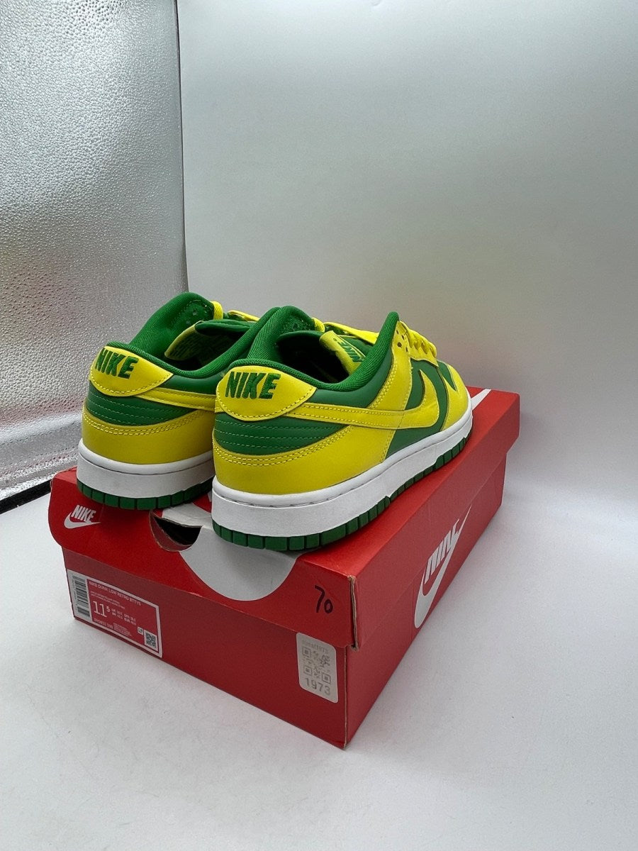 Nike Dunk Low Retro Reverse Brazil 11.5 (Moderately Worn Pre-Owned)NikeApple Green/Yellow Strike-White - Image 5