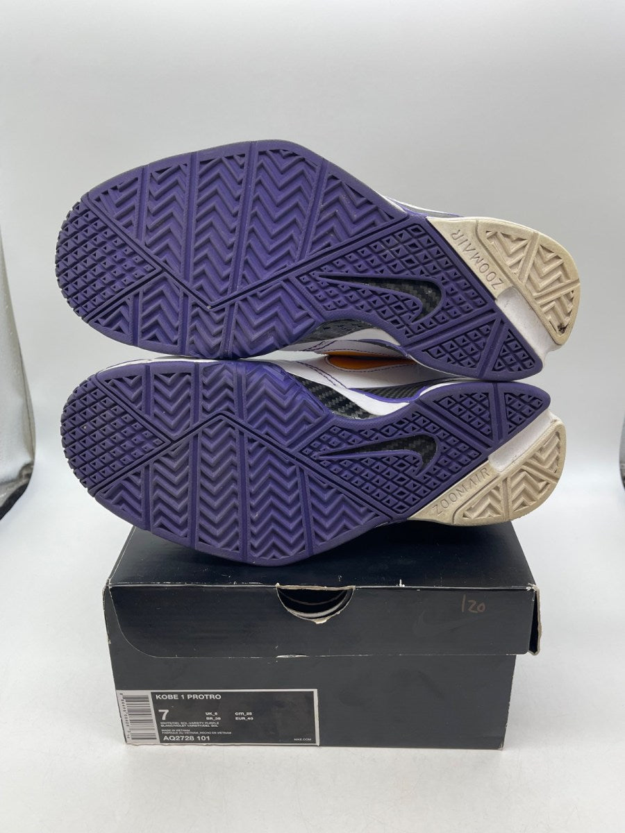 Nike Kobe 1 Protro Think 16 Close Out 7 (Moderately Worn Pre-Owned)NikeWhite/Del Sol-Varsity Purple - Image 7