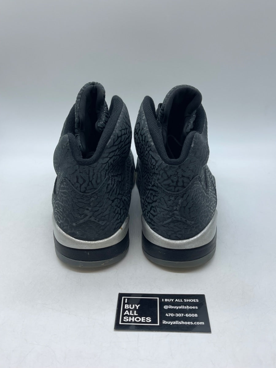 Jordan 5 Retro 3Lab5 Black Silver 13 (Heavily Worn Pre-Owned) - Image 3