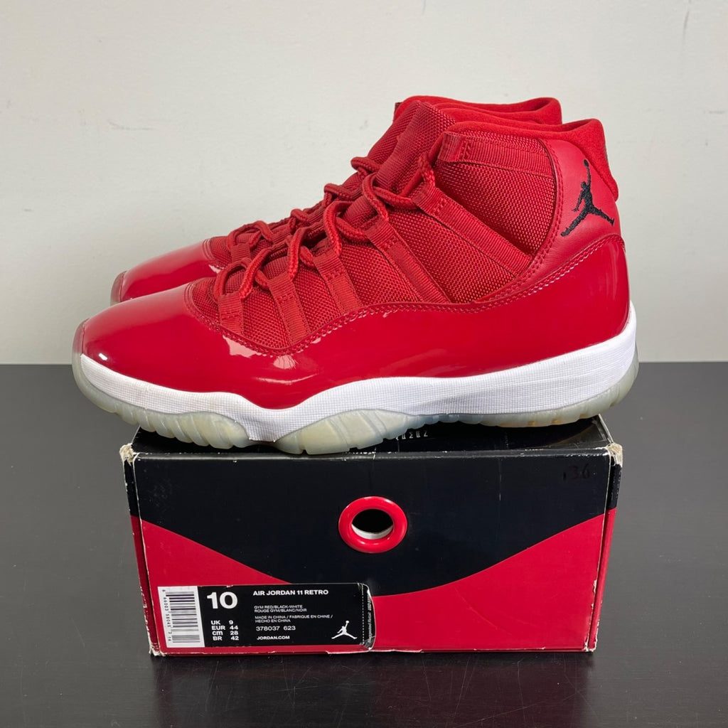 Jordan 11 Retro Win Like 96 10 (Moderately Worn Pre-Owned)JordanGym Red/Black-White - Image 4