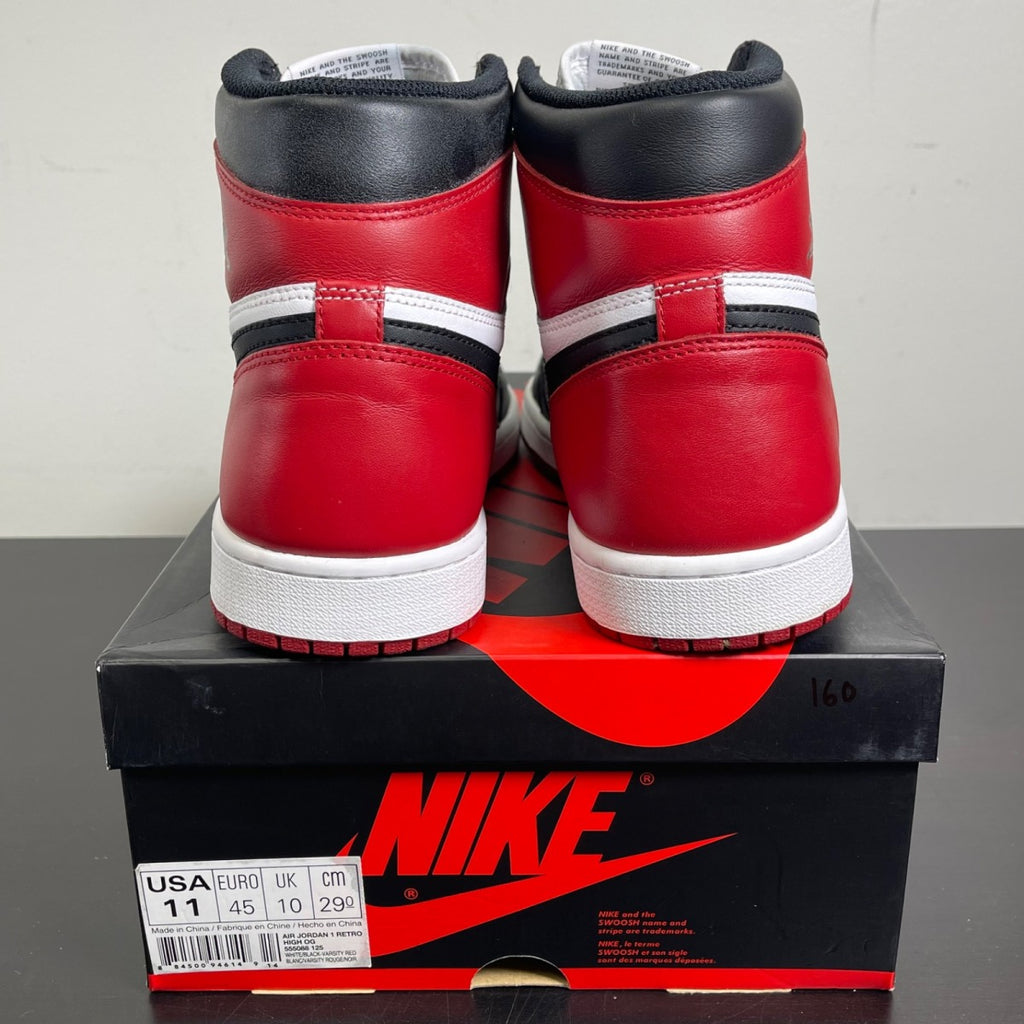 Jordan 1 Retro Black Toe (2016) 11 (Moderately Worn Pre-Owned)JordanWhite/Varsity Red/Black - Image 4