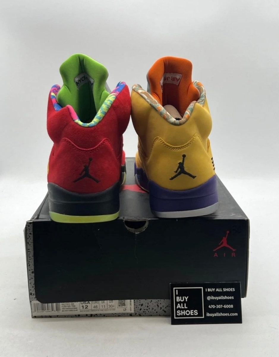 Jordan 5 Retro What The 12 (Lightly Worn Pre-Owned)JordanVarsity Maize/Court Purple-Ghost Green-Solar Orange - Image 3