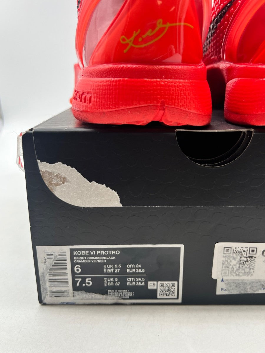 Nike Kobe 6 Protro Reverse Grinch 6 (Lightly Worn Pre-Owned)NikeBright Crimson/Black/Electric Green - Image 3