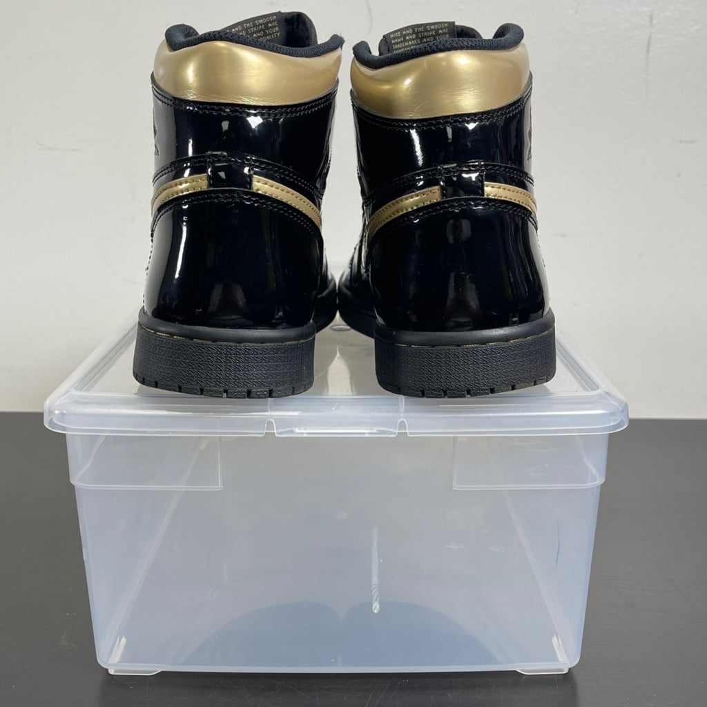 Jordan 1 Retro High Black Metallic Gold (2020) 9 (Moderately Worn Pre-Owned)JordanBlack/Black-Metallic Gold - Image 4