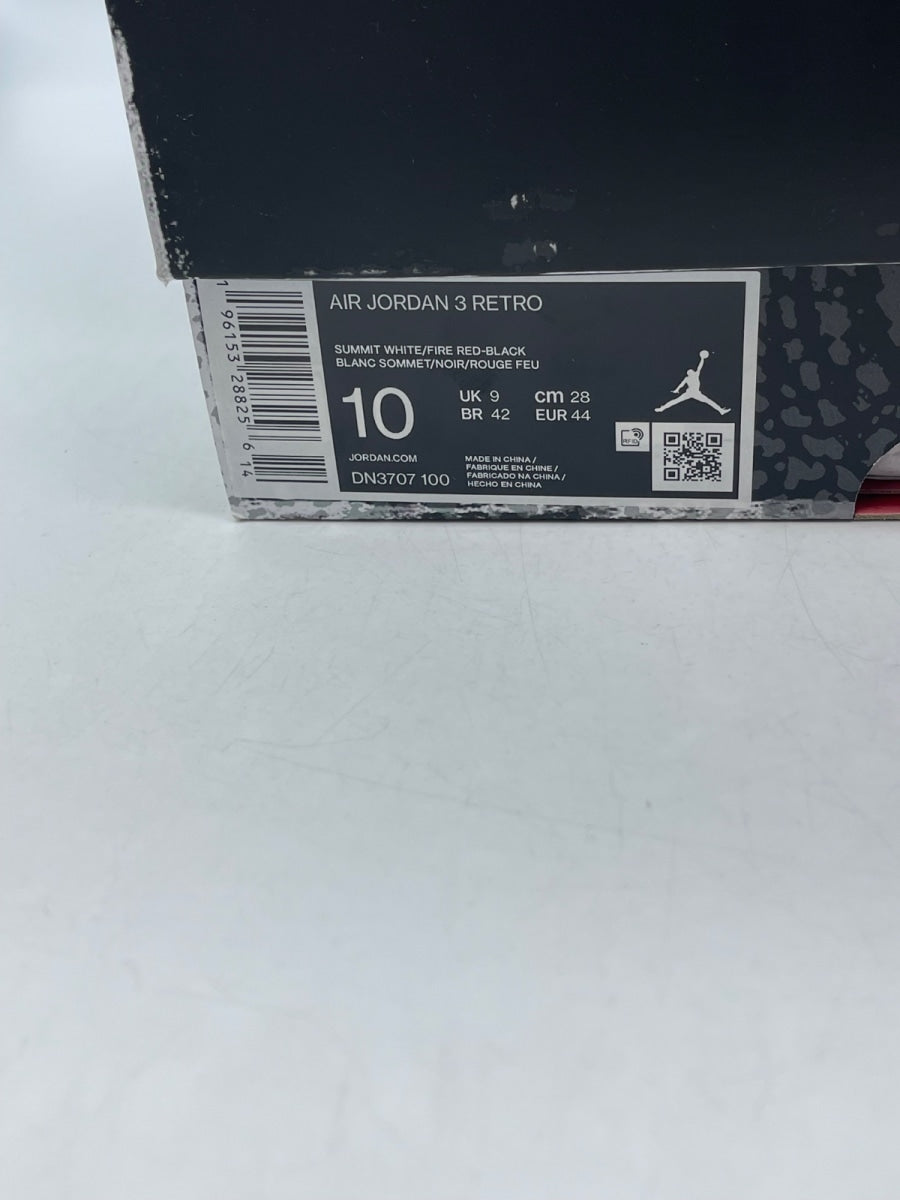 Jordan 3 Retro White Cement Reimagined 10 (Moderately Worn Pre-Owned)JordanSummit White/Fire Red/Black/Cement Grey - Image 9