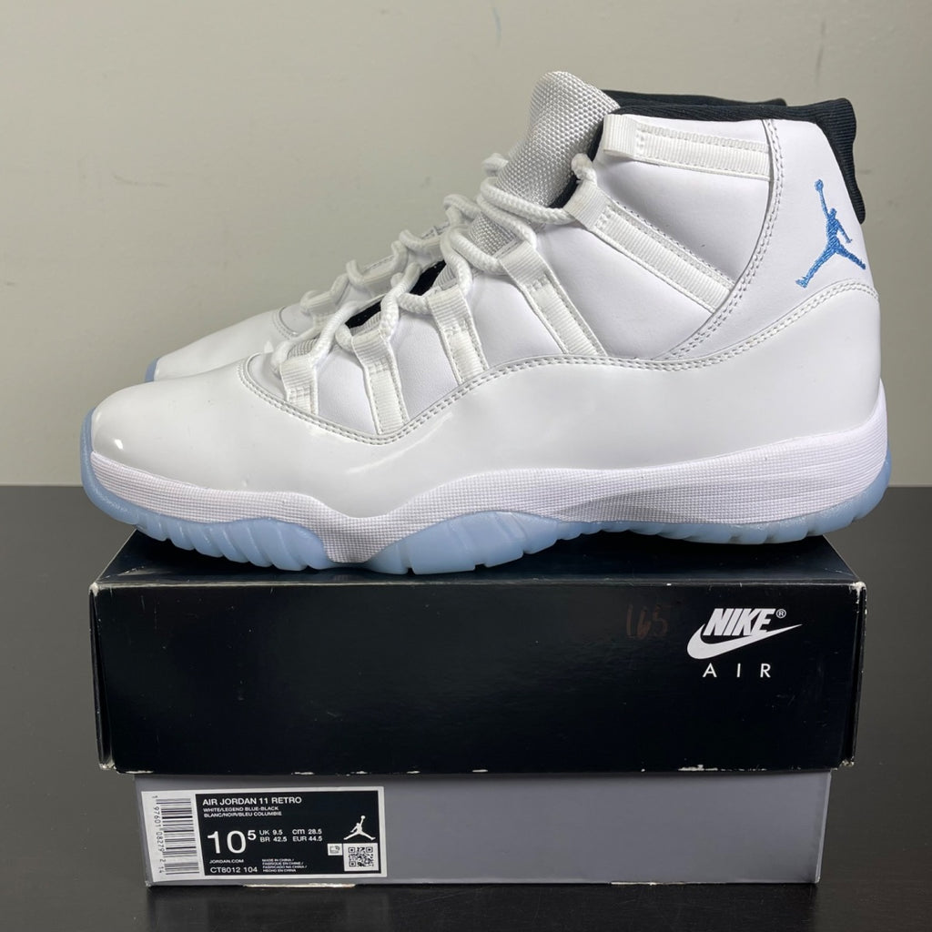 Jordan 11 Retro Legend Blue (2024) 10.5 (Moderately Worn Pre-Owned)JordanWhite/Legend Blue/Black - Image 3