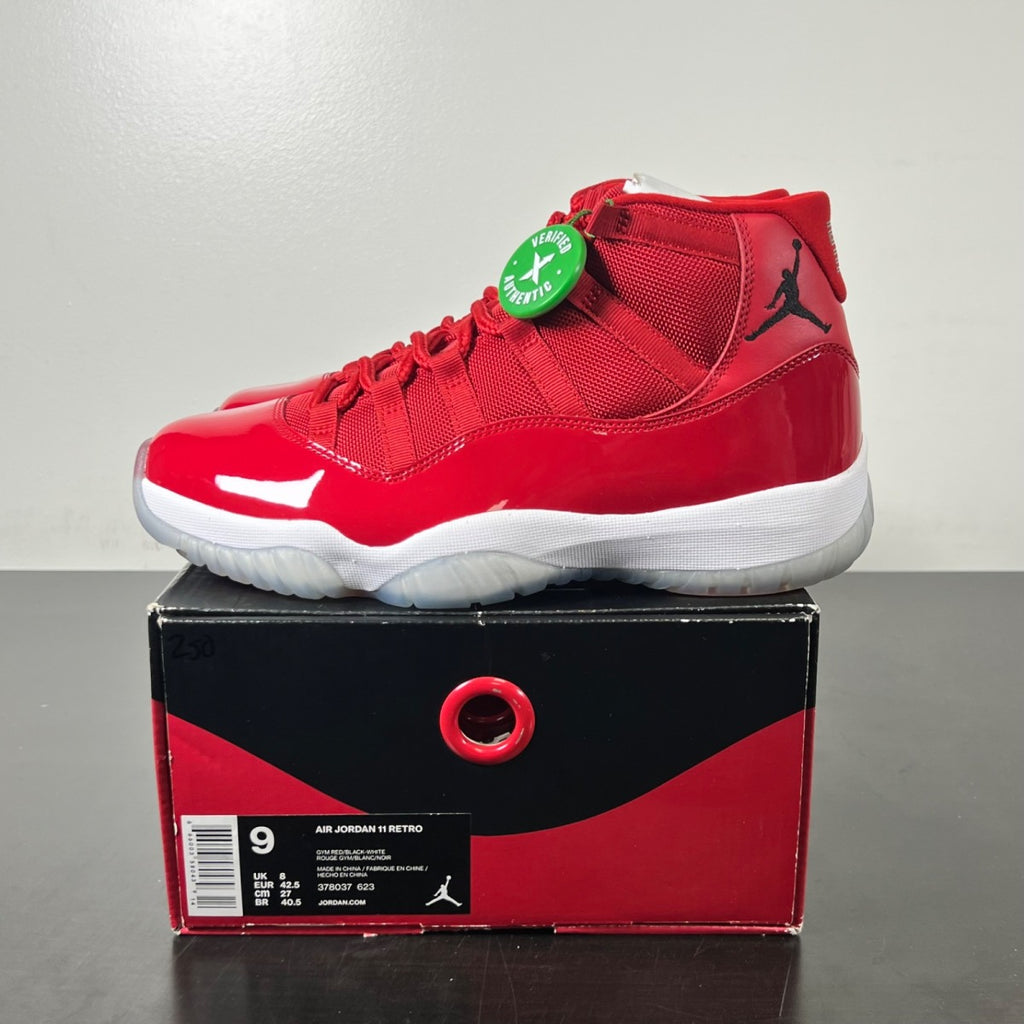 Jordan 11 Retro Win Like 96 9 (New Pre-Owned)JordanGym Red/Black-White - Image 3