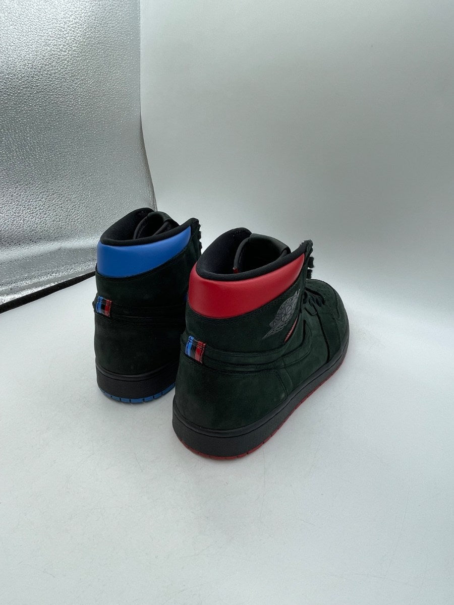 Jordan 1 Retro High OG Quai 54 10.5 (Moderately Worn Pre-Owned)JordanBlack/Italy Blue-University Red - Image 5