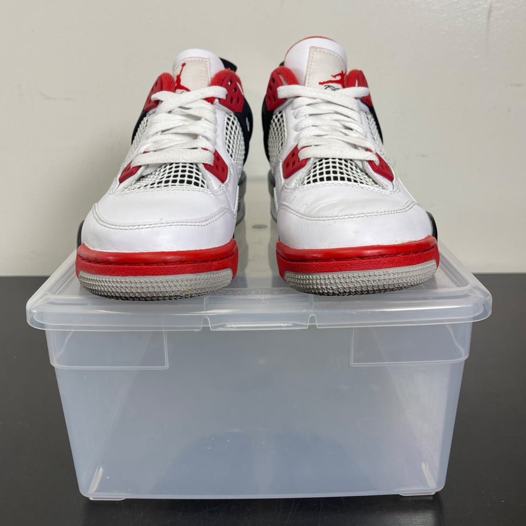Jordan 4 Retro Fire Red (2020) (GS) 5.5Y (Moderately Worn Pre-Owned)JordanWhite/Black-Tech Grey-Fire Red - Image 2