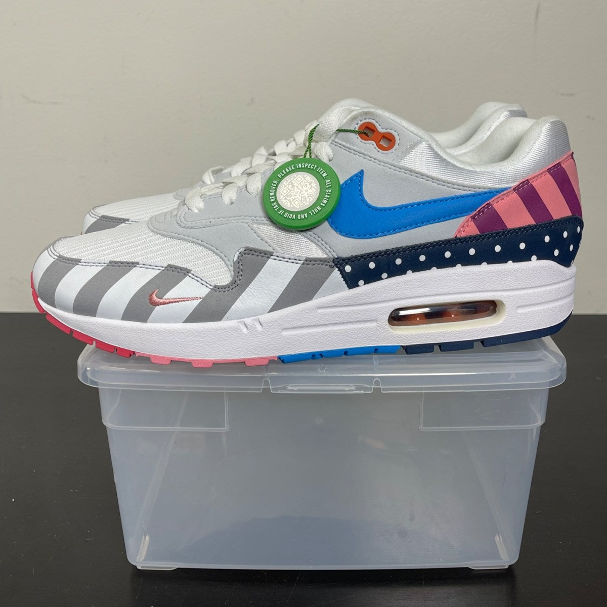 Nike Air Max 1 Parra (2018) 10 (New Pre-Owned)NikeWhite/Multi-Color - Image 3
