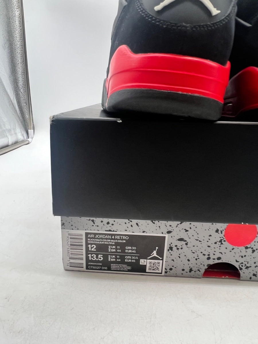 Jordan 4 Retro Red Thunder 12 (Lightly Worn Pre-Owned)JordanBlack/Multi-Color-Multi-Color-Crimson - Image 4