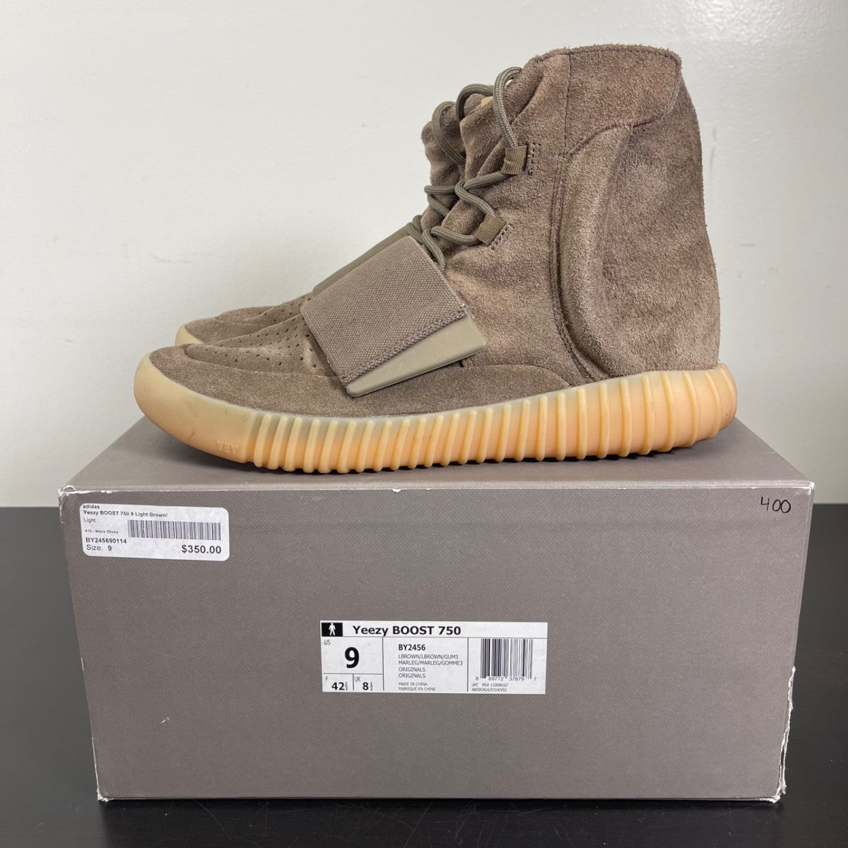 adidas Yeezy Boost 750 Chocolate 9 (Moderately Worn Pre-Owned)adidas - Image 3
