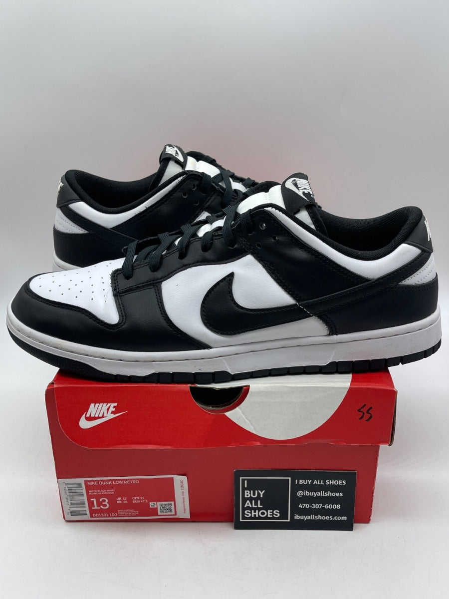 Nike Dunk Low Retro White Black Panda 13 (Moderately Worn Pre-Owned) - Image 1