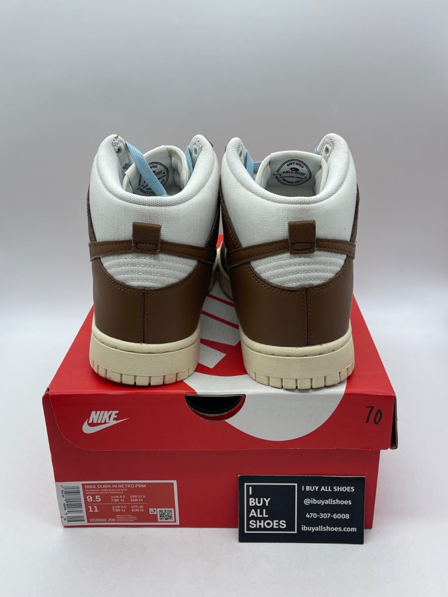 Nike Dunk High PRM Vintage Pecan Sail 9.5 (Moderately Worn Pre-Owned) - Image 3