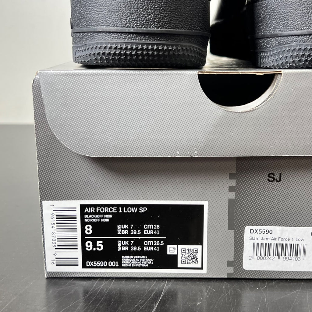 Nike Air Force 1 Low SP Slam Jam Black 8 (Lightly Worn Pre-Owned)NikeBlack/Off Noir - Image 5