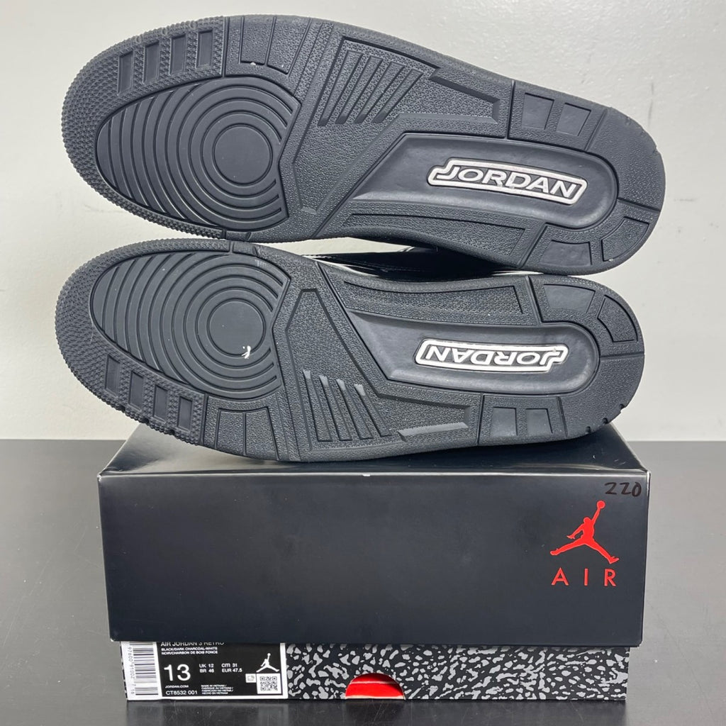 Jordan 3 Retro Black Cat (2025) 13 (Moderately Worn Pre-Owned)JordanBlack/Dark Charcoal/Black - Image 5