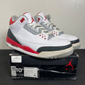 Jordan 3 Retro Fire Red (2013) 10.5 (Moderately Worn Pre-Owned)JordanWhite/Fire Red-Neutral Grey-Black - Image 1