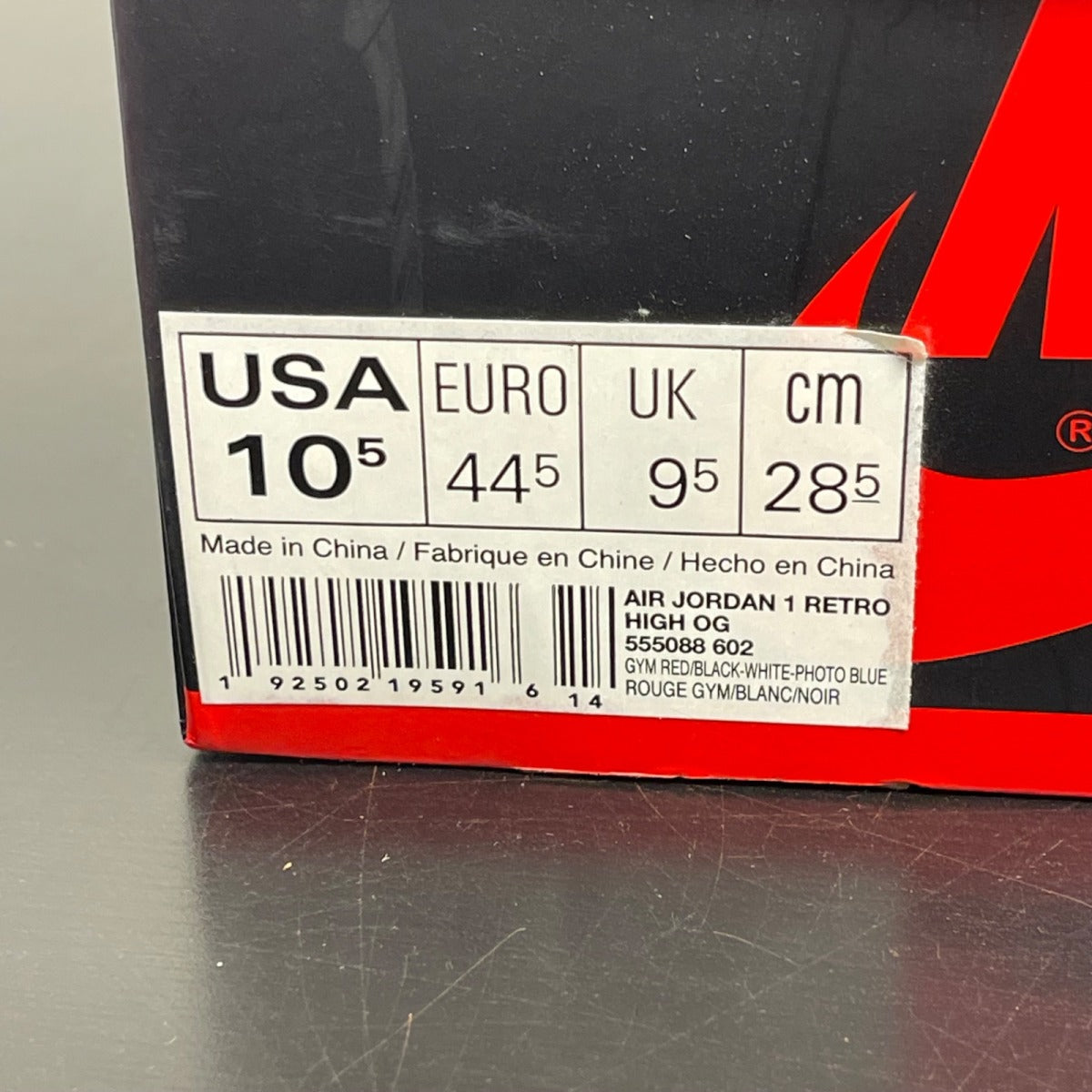Jordan 1 Retro High Spider-Man Origin Story 10.5 (Moderately Worn Pre-Owned)JordanGym Red/Black-White-Photo Blue - Image 7